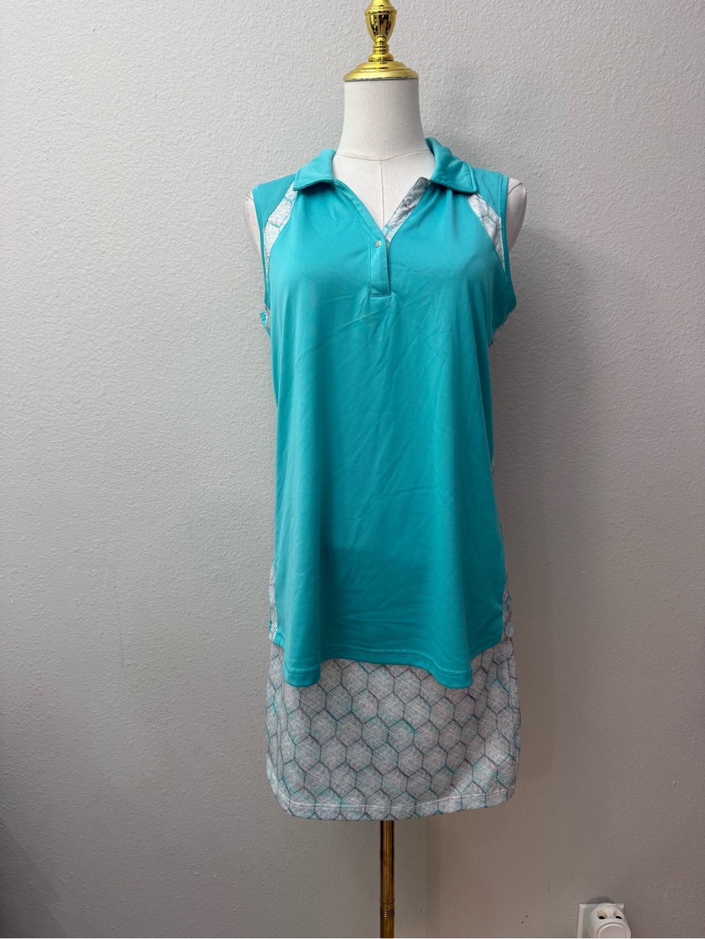 Pebble Beach Golf Set Sleeveless Turquoise Women’s Bottoms M ToP L